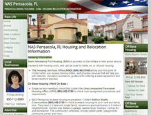 Tablet Screenshot of pensacolanavalhousing.com